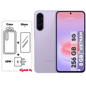 گوشی موبایل سامسونگ مدل Galaxy A37 دو سیم‌کارت ظرفیت 256 گیگابایت و رم 8 گیگابایت - ویتنام - به همراه یک عدد شارژر 45 وات سامسونگ، یک عدد کابل UBS-C به طول 1.8 متر، یک عدد کاور سیلیکونی و یک عدد محافظ صفحه نمایش