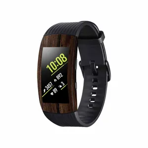 MAHOOT Dark-Walnut-Wood Cover Sticker for Samsung Galaxy Gear Fit 2 Pro Smartwatch
