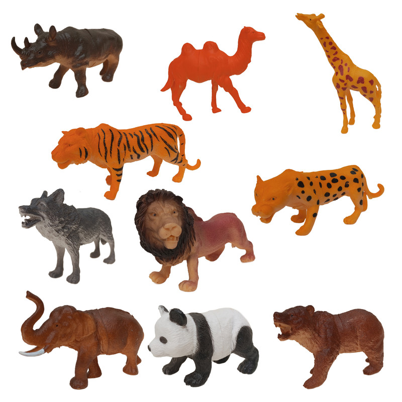 فیگور مدل حیوانات جنگل کد 487 مجموعه 10 عددی