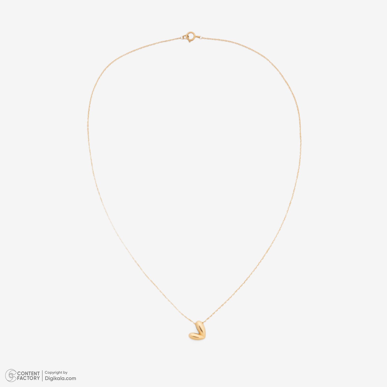گردنبند طلا 18 عیار زنانه با زنجیر حلقه‌ای (فلامینگو) گلدم مدل PE147009 -  - 6