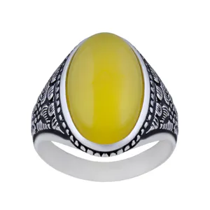 انگشتر نقره مردانه مدل سنگ عقیق شرف الشمس اصل رکاب سیلندری مقاوم کد AM_036