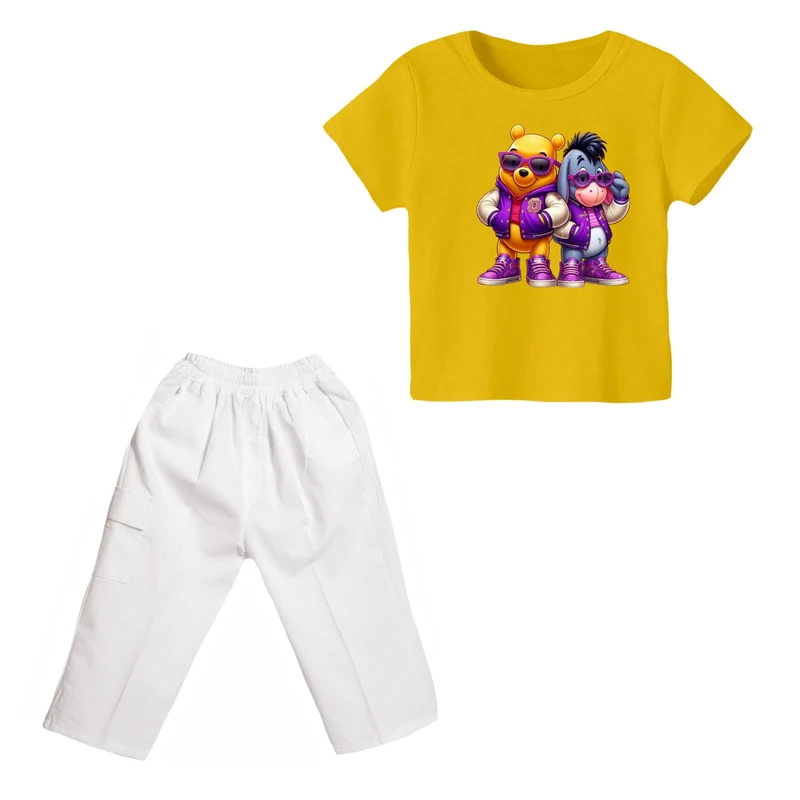 ست تی شرت و شلوارک پسرانه مدل پو کد 45