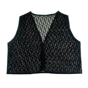 جلیقه رسمی زنانه مدل توری مجلسی کد 001