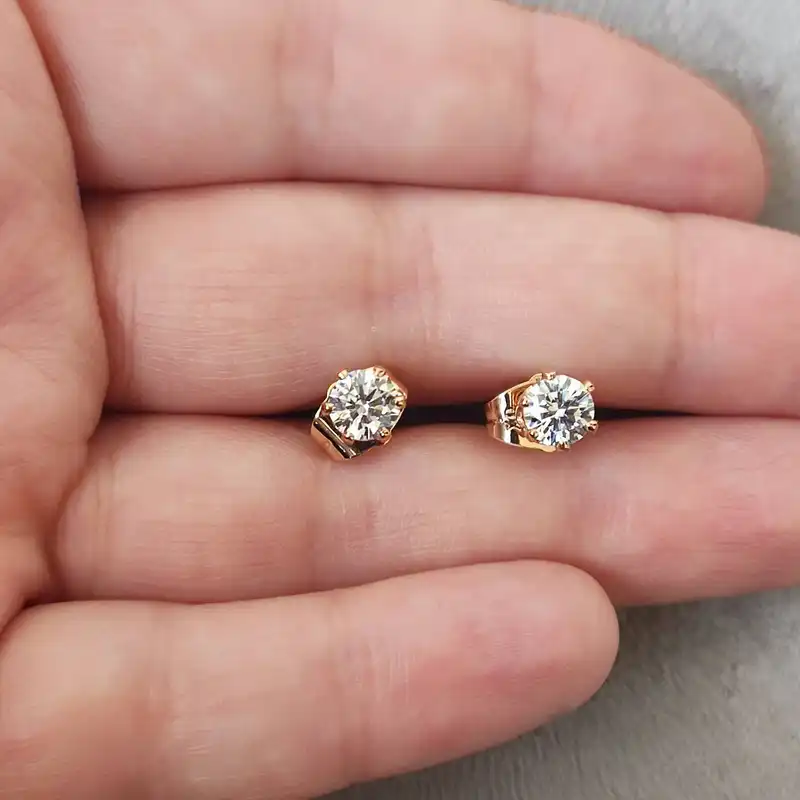 گوشواره زنانه ژوپینگ مدل نگین دار