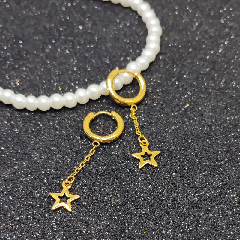 گوشواره زنانه طرح ستاره کد RKH_1582 گوشواره زنانه طرح ستاره کد RKH_1582