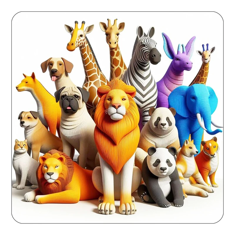 مگنت کاکتی طرح حیوانات کارتونی مدل mp27614