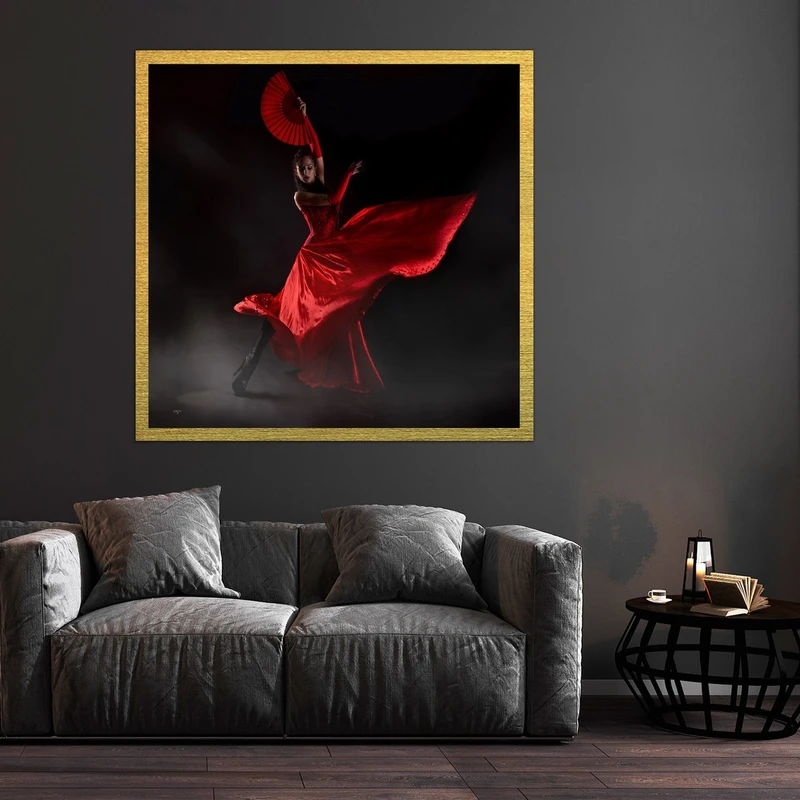 تابلو بکلیت طرح رقص فلامنکو اسپانیا مدل قاب شاسی T-S10350