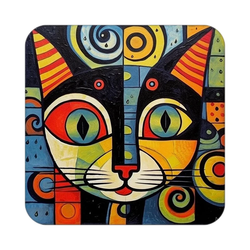 زیر لیوانی کاکتی طرح حیوانات رنگی مدل mp26012