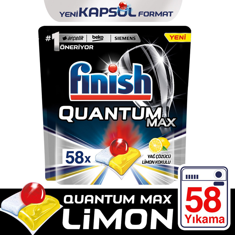 قرص ماشین ظرفشویی فینیش مدل Quantum max بسته 58 عددی