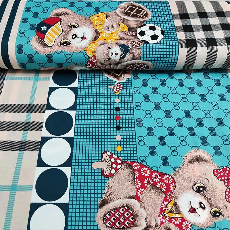 پارچه ملحفه مدل خرس دوقلو کد 140