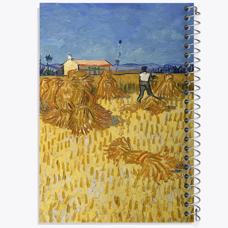 دفتر مشق 50 برگ خندالو طرح برداشت ذرت در پروونس ونسان ونگوگ (Van Gogh) کد 36787