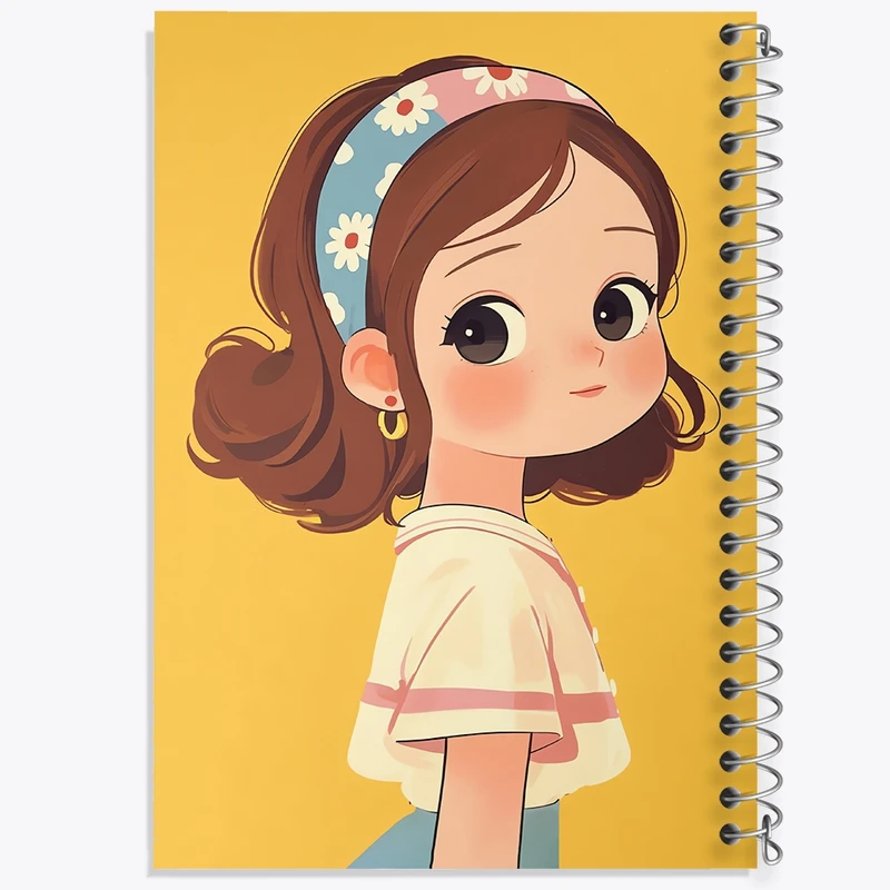 دفتر مشق 50 برگ خندالو طرح دخترانه کد F2284