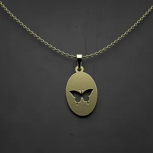 گردنبند طلا 18 عیار زنانه مدوپد مدل پروانه کد S2-1-1226