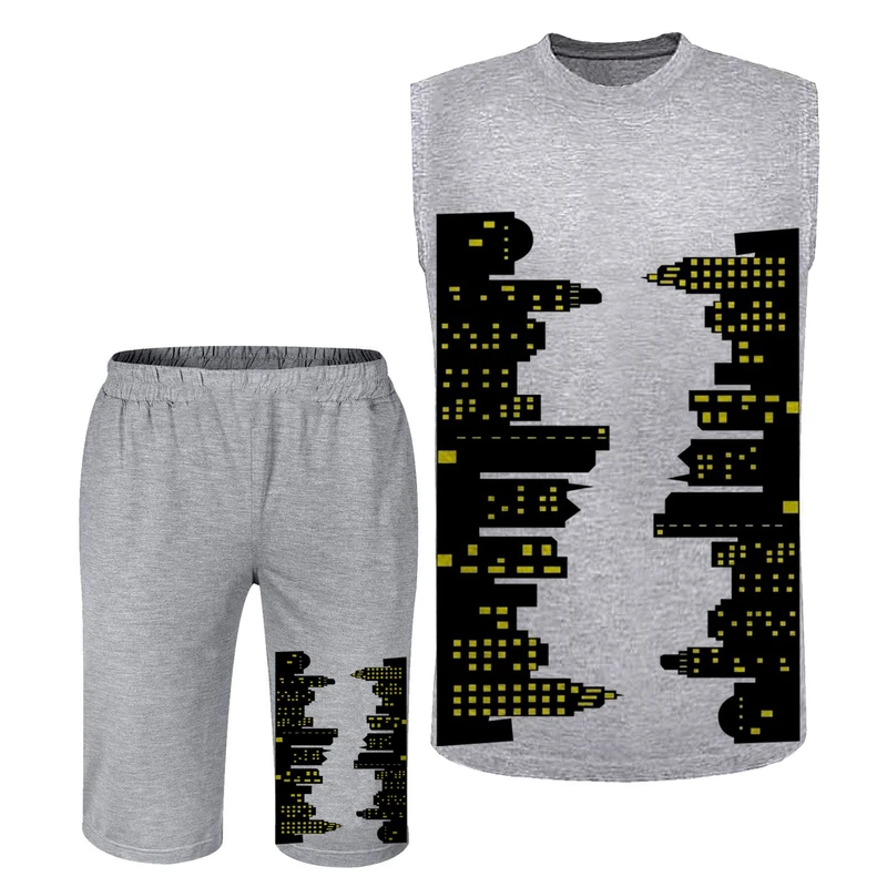 ست تاپ و شلوارک مردانه مدل شهر N89