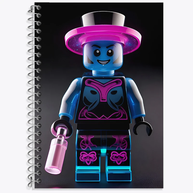 دفتر زبان 50 برگ خندالو مدل سه خط طرح لگو (Lego) کد F7043