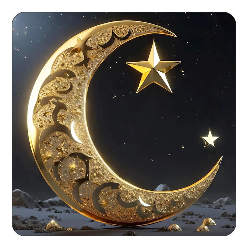 مگنت کاکتی طرح ماه و ستاره مدل mp52388