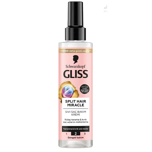 اسپری دو فاز گلیس مدل SPLIT HAIR MIRACLE حجم 200 میلی لیتر