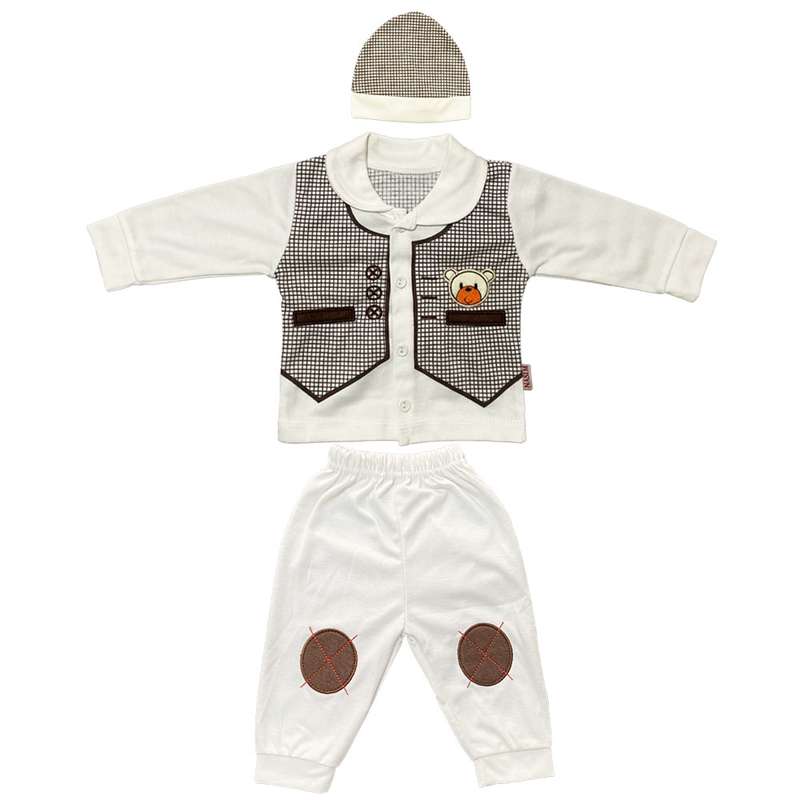 ست 3 تکه لباس نوزادی مدل B27