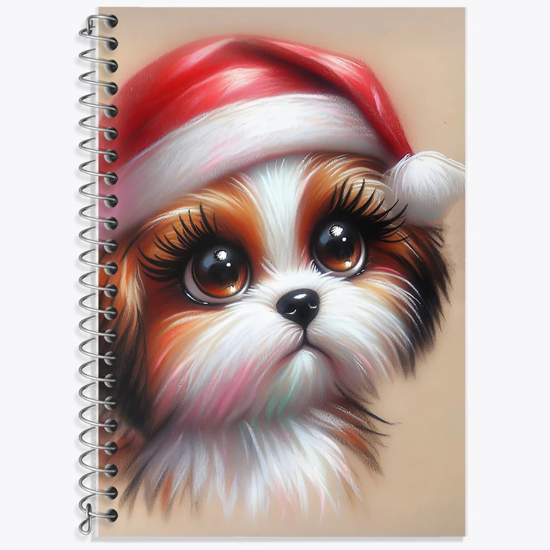 دفتر زبان 50 برگ خندالو مدل سه خط طرح سگ بامزه کد F7107