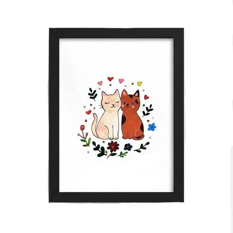 تابلو نقاشی گواش به سبک انتزاعی شورمستان طرح تونی و گُلو