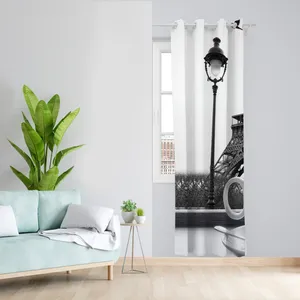 پرده طرح ایفل مدل مخمل پانچی کد L 1051L Z سایز 140x200 سانتی متر