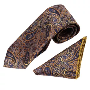 ست کراوات و دستمال جیب مردانه نسن مدل T67