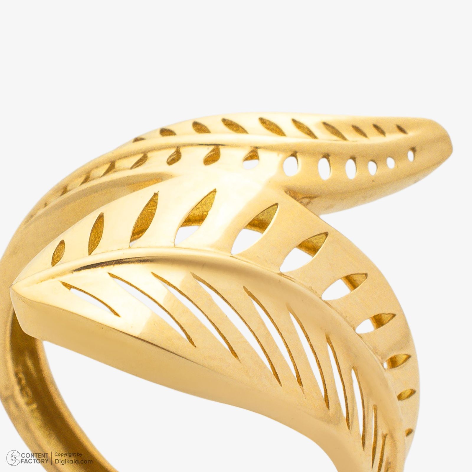 انگشتر طلا 18 عیار زنانه گلدم مدل R348002 سایز 53 -  - 4