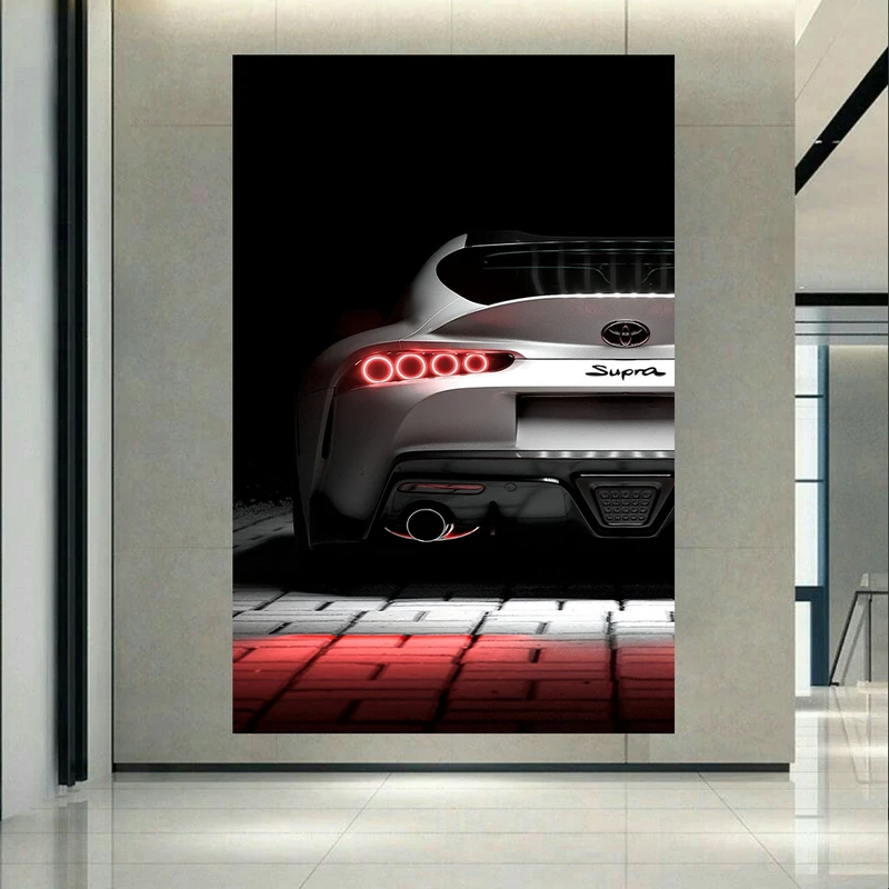تابلو بوم طرح ماشین مدل نمای عقب تویوتا سوپرا کد AR30797