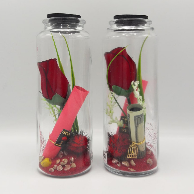 دکوری مدل بطری عشق ساحل گل کد 968