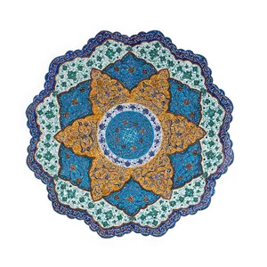 بشقاب میناکاری رستا طرح 9-15-102 قطر 25  سانتی متر