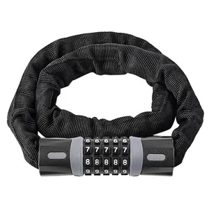 قفل موتور سیکلت مدل رمزدار زنجیر تمام فولادی کد 8362