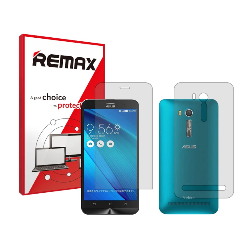 محافظ صفحه نمایش شفاف ریمکس مدل Resistant مناسب برای گوشی موبایل ایسوس Zenfone Go ZB551KL به همراه محافظ پشت گوشی