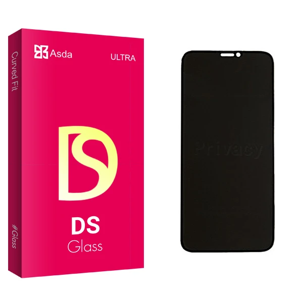 محافظ صفحه نمایش حریم شخصی آسدا مدل DS glass مناسب برای گوشی موبایل اپل iPhone 11 Pro