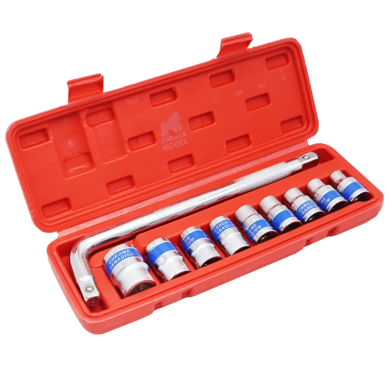 آچار بکس  و سری آچار بکس  مدل گوریلا کد YP-1/2INCH  مجموعه 10 عددی