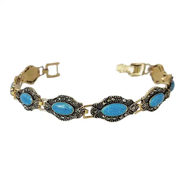 دستبند زنانه مدل مارگازیت طلاروس کد JW486.2