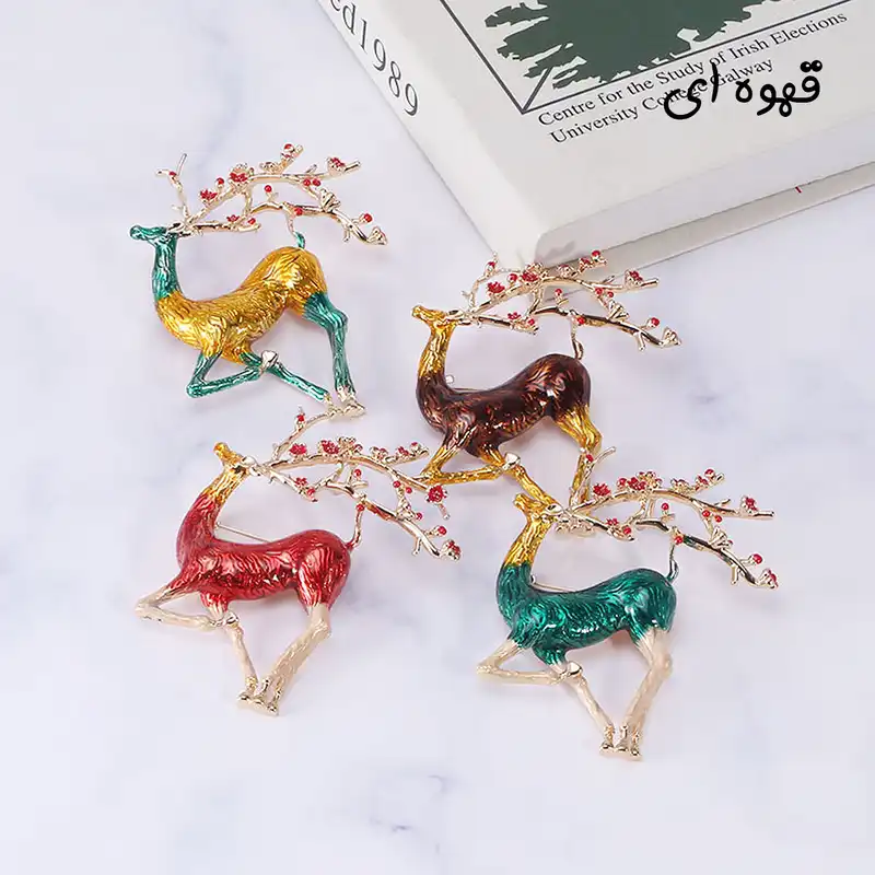 سنجاق سینه زنانه مدل گوزن کد 00608