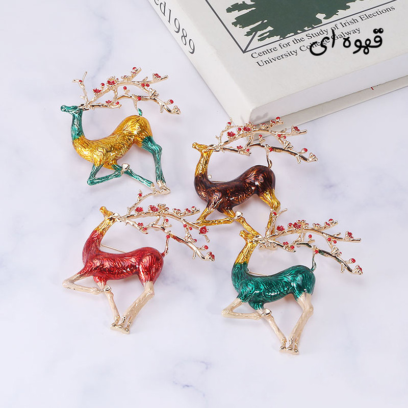 سنجاق سینه زنانه مدل گوزن کد 00608