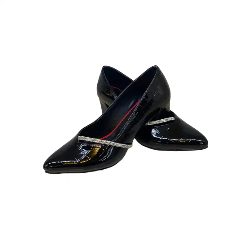 کفش زنانه مدل سولماز ورنی ماری رنگ مشکی