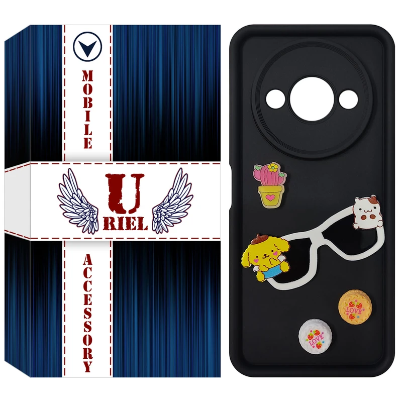 کاور یوریل قاب مدل سولید عروسکی طرح 5 مناسب برای گوشی موبایل شیائومی Redmi A3 / Redmi A3X