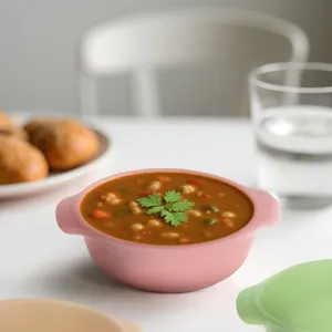 سوپ خوری سرامیکی بومی مدل گرد مات بسته 2 عددی