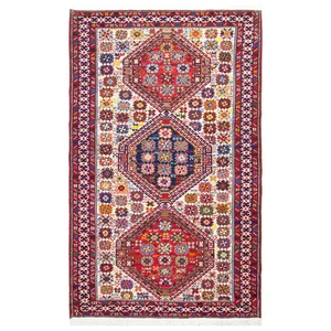 گلیم دستبافت دو و نیم متری طرح ترکمن کد V20