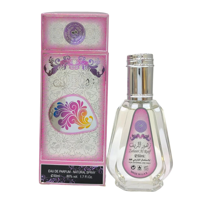 ادوپرفیوم زنانه ارض الزعفران للتجاره مدل زهور الریف با رایحه شیرین حجم 50 میلی‌لیتر
