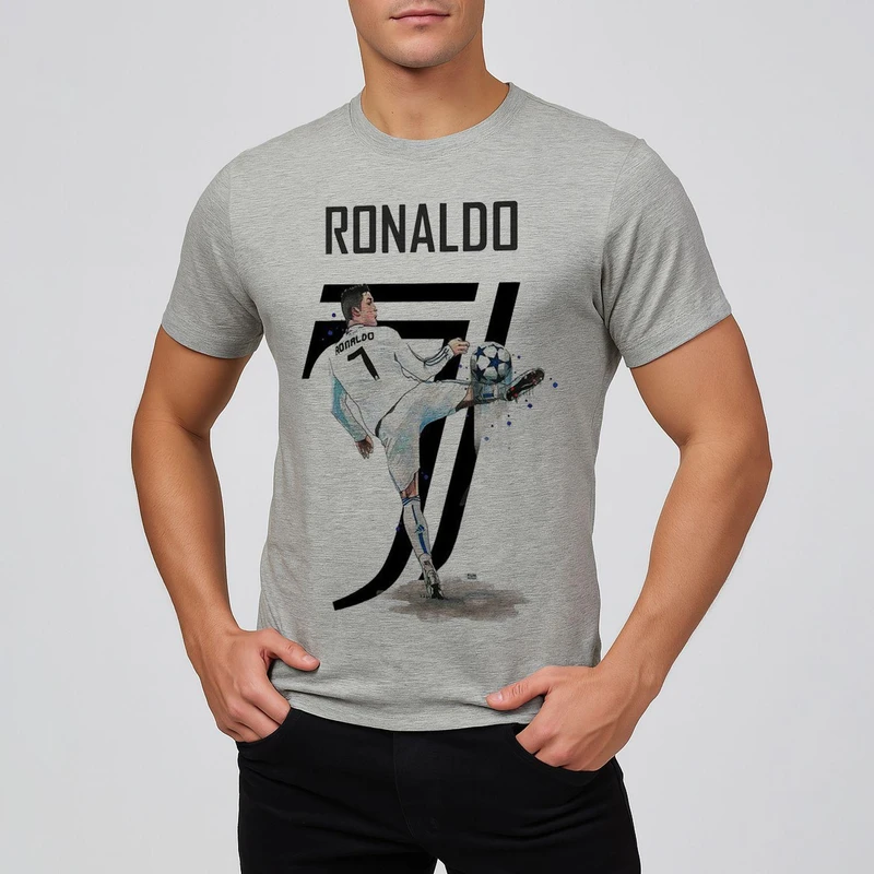تی‌شرت آستین کوتاه مردانه مدل رونالدو کد A283