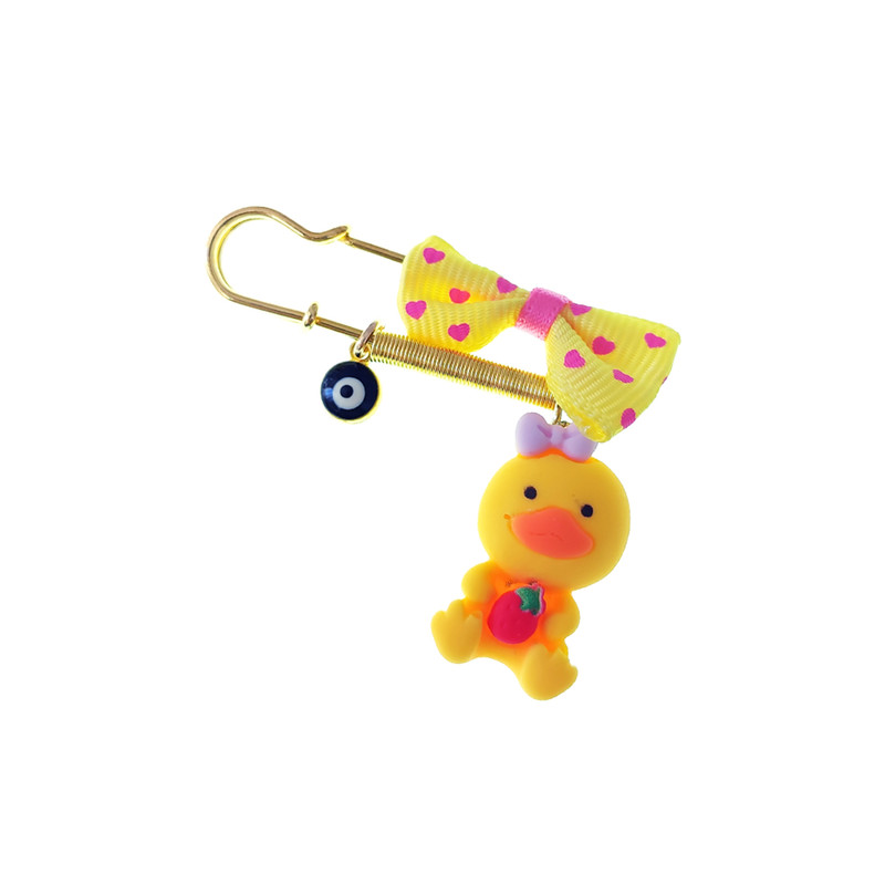 سنجاق سینه دخترانه لیمونار گالری مدل اردک و توت فرنگی