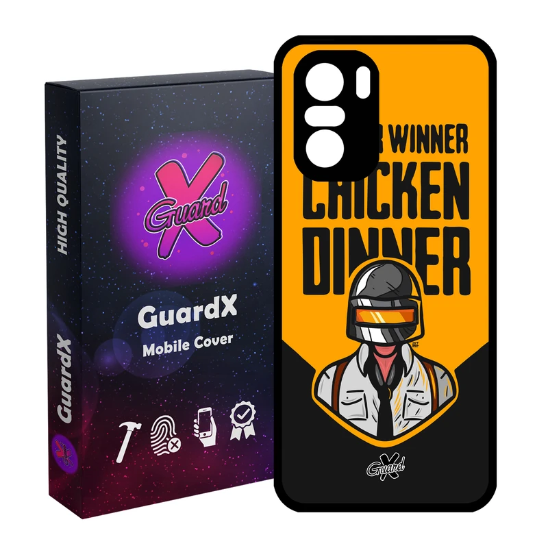 کاور گارد ایکس طرح Pubg مدل Glass10182 مناسب برای گوشی موبایل شیائومی Poco F3/MI 11X/MI 11X Pro/Redmi K40/K40 Pro
