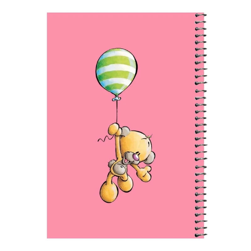 دفتر مشق 80 برگ اس جی مدل خرس و بادکنک راه راه    