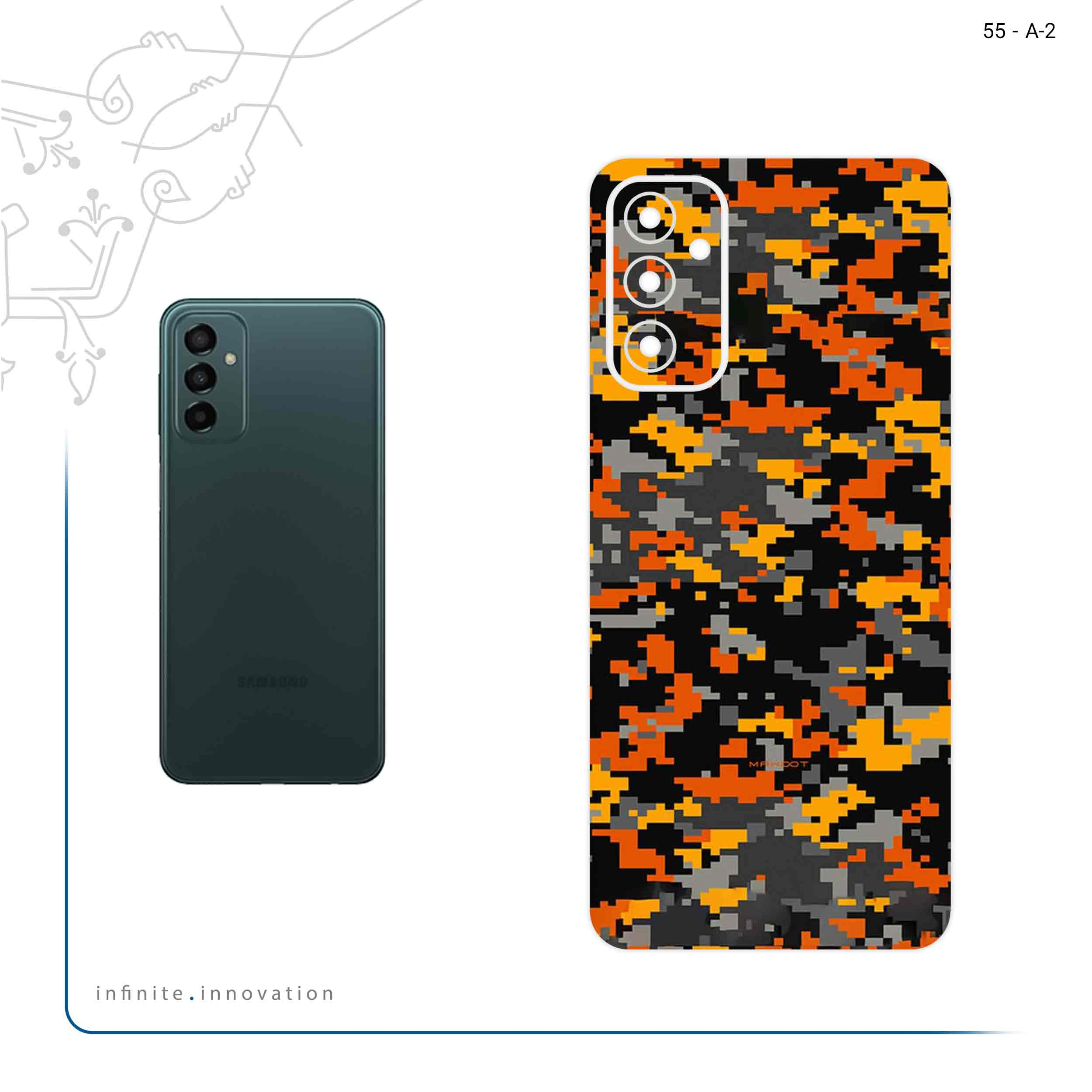 برچسب پوششی ماهوت مدل Army_Autumn_Pixel مناسب برای گوشی موبایل سامسونگ Galaxy M23