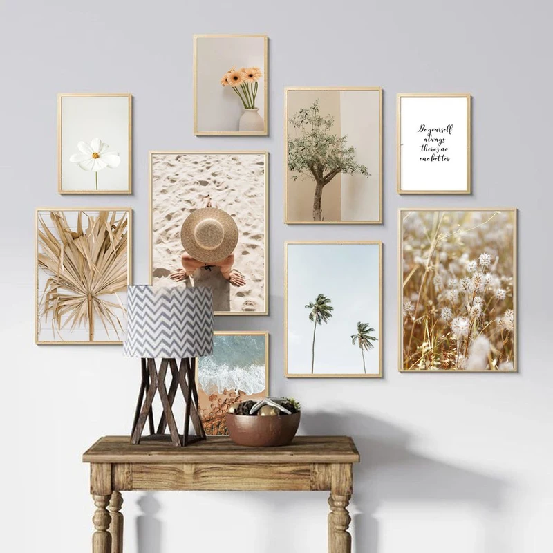 تابلو آتریسا طرح طبیعت مدرن مدل AT00663 مجموعه 9 عددی 