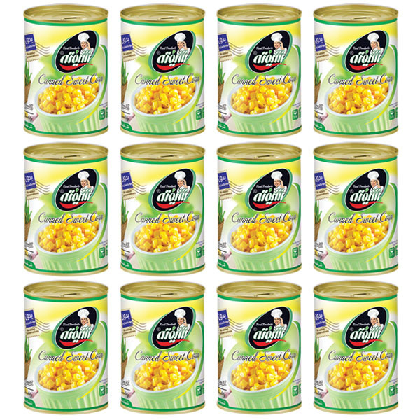 کنسرو ذرت شیرین شیفته - 370 گرم بسته 12 عددی