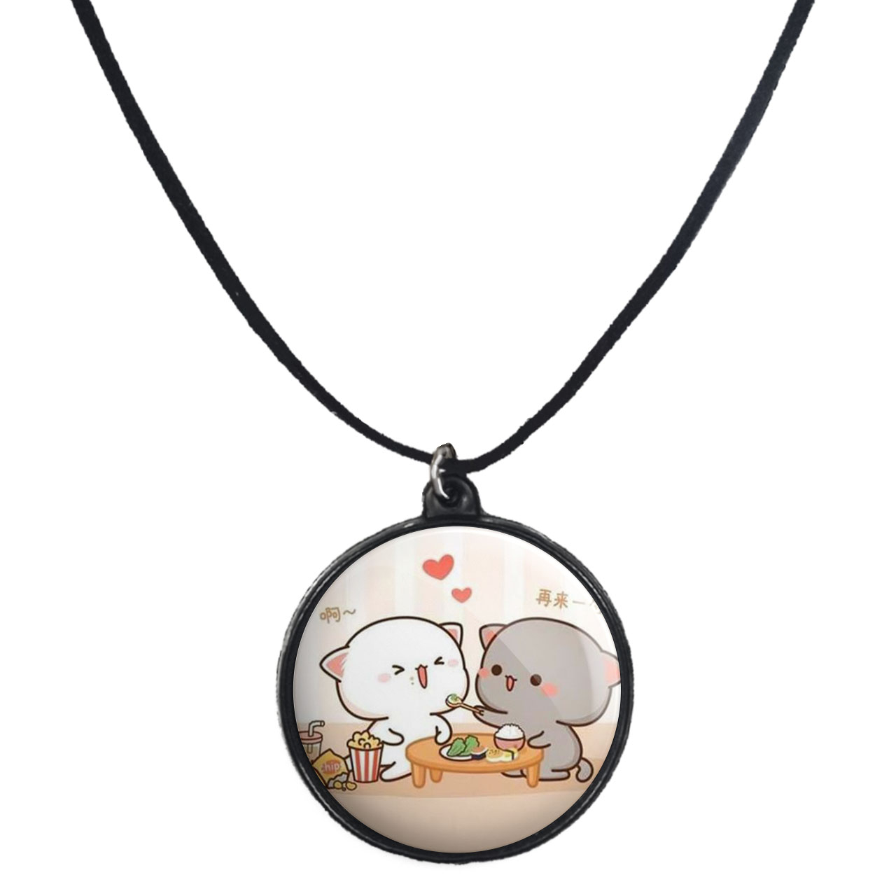 گردنبند پرمانه طرح عاشقانه کد pmb.5304 مدل دو طرفه